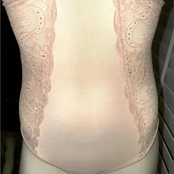 Kathy blush Lace and mesh Bodysuit Lingerie padded Push-Up teddy size S-M - Picture 12 of 14